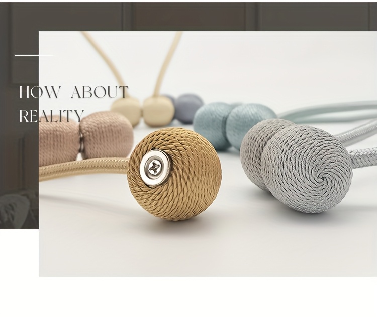 Seven-Color Magnetic Curtain Tiebacks - Invisible Magnetic Tieback System, Quick Adjustment Design, Compatible with Sheer/Blackout/ Curtains, Light Luxury Aesthetic Accessories for Living Room & Bedroom Decor