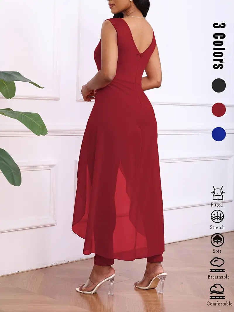 elegant blue lace trimmed bodycon jumpsuit women sleeveless - Temu Cyprus elegant blue lace trimmed bodycon jumpsuit women sleeveless - Temu Cyprus