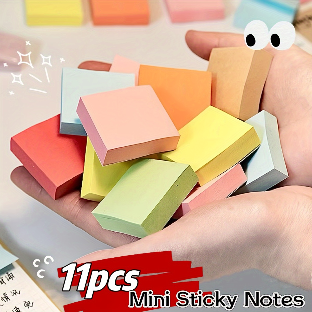 

11pcs/1100sheets Notes, Suitable For Home, School, Office, Back To School, Self-adhesive Index Tabs, Paper Page Markers For Organizing, Office & School Supplies