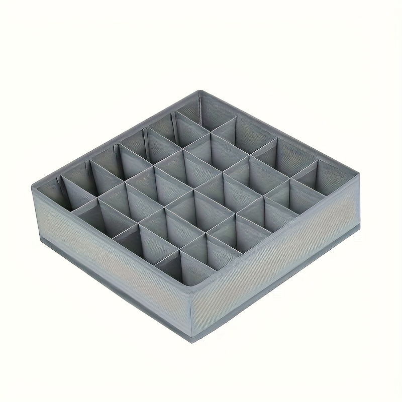 2pcs Storage Box, Drawer Organizer Non-woven Foldable 24 Slots Suitable For Underwear Bra Socks Tie Wardrobe Storage Space