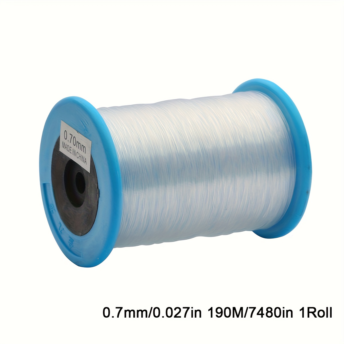 TEMU 1 Rouleau de Fil Cristal Transparent Non-Extensible | Grand Bobine, Diverses Options de Épaisseur pour la Fabrication de Bijoux - Idéal pour
