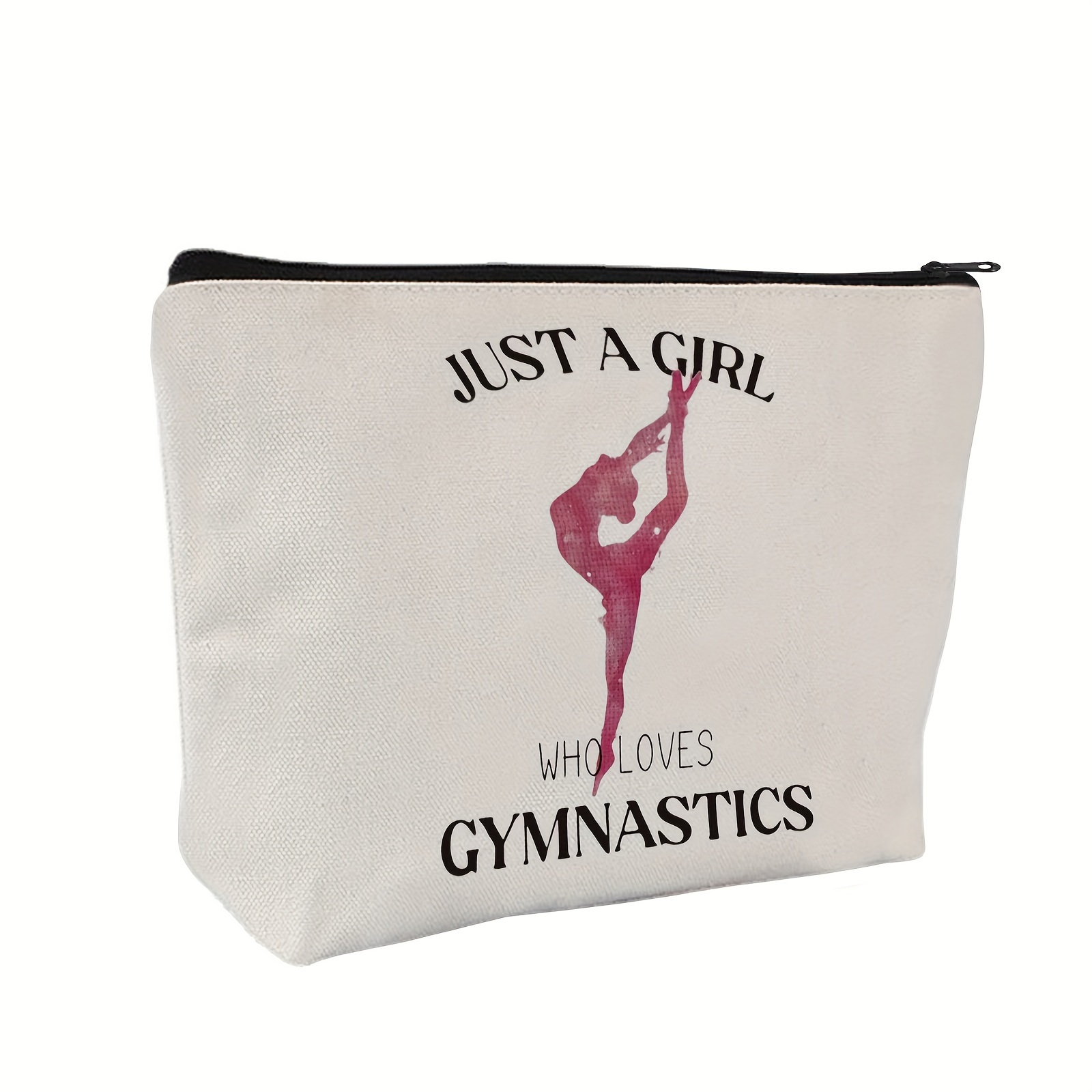 

Inspirational Gymnastics Makeup Bag For Women & Girls - Perfect Gift For Gymnasts, Coaches, And Sports Enthusiasts - Durable Canvas, Non-scented