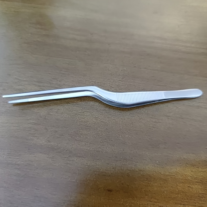 Chef's Professional Stainless Steel Tweezers - Perfect Cold Plate Styling - Precise And Elegant Cake Decorating Tools - Restaurant Style And Dessert Decorating Tools