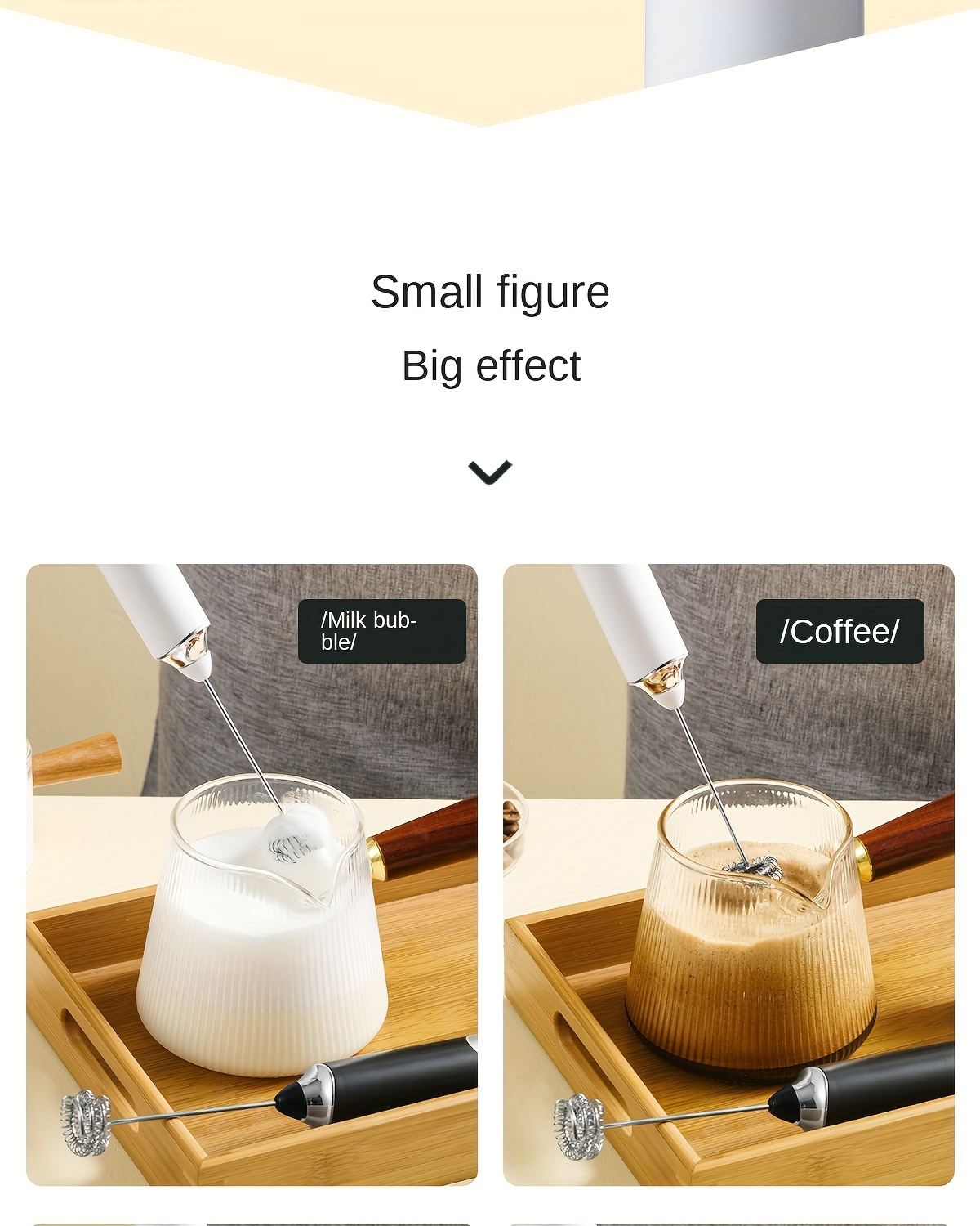 popular   portable electric milk frother with usb charging automatic coffee maker rechargeable lithium battery 1200mah milk frother rechargeable details 8