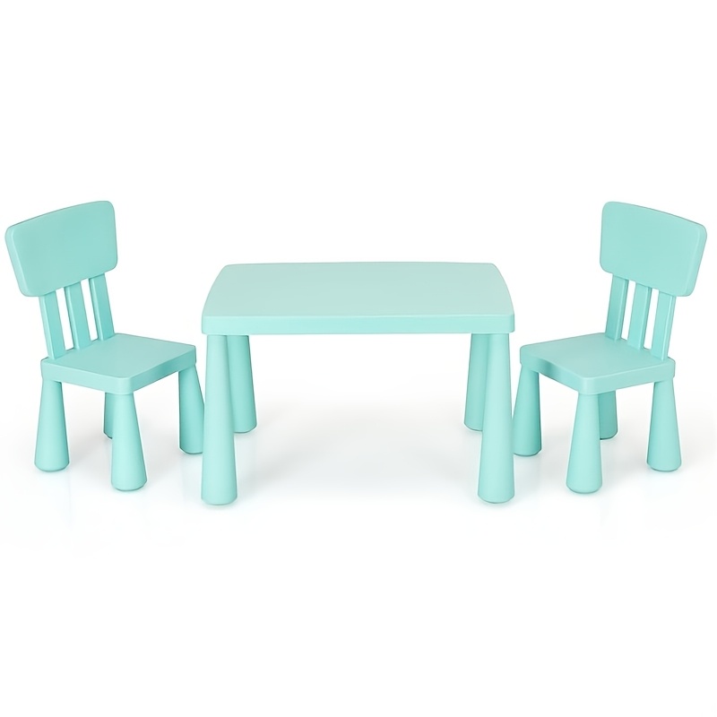 Image of Kids Table & 2 Chair Set, Children's Activity Table With Duo Chairs For Meals, Art, Reading & More, Child Furniture Set For Playrooms And Classrooms