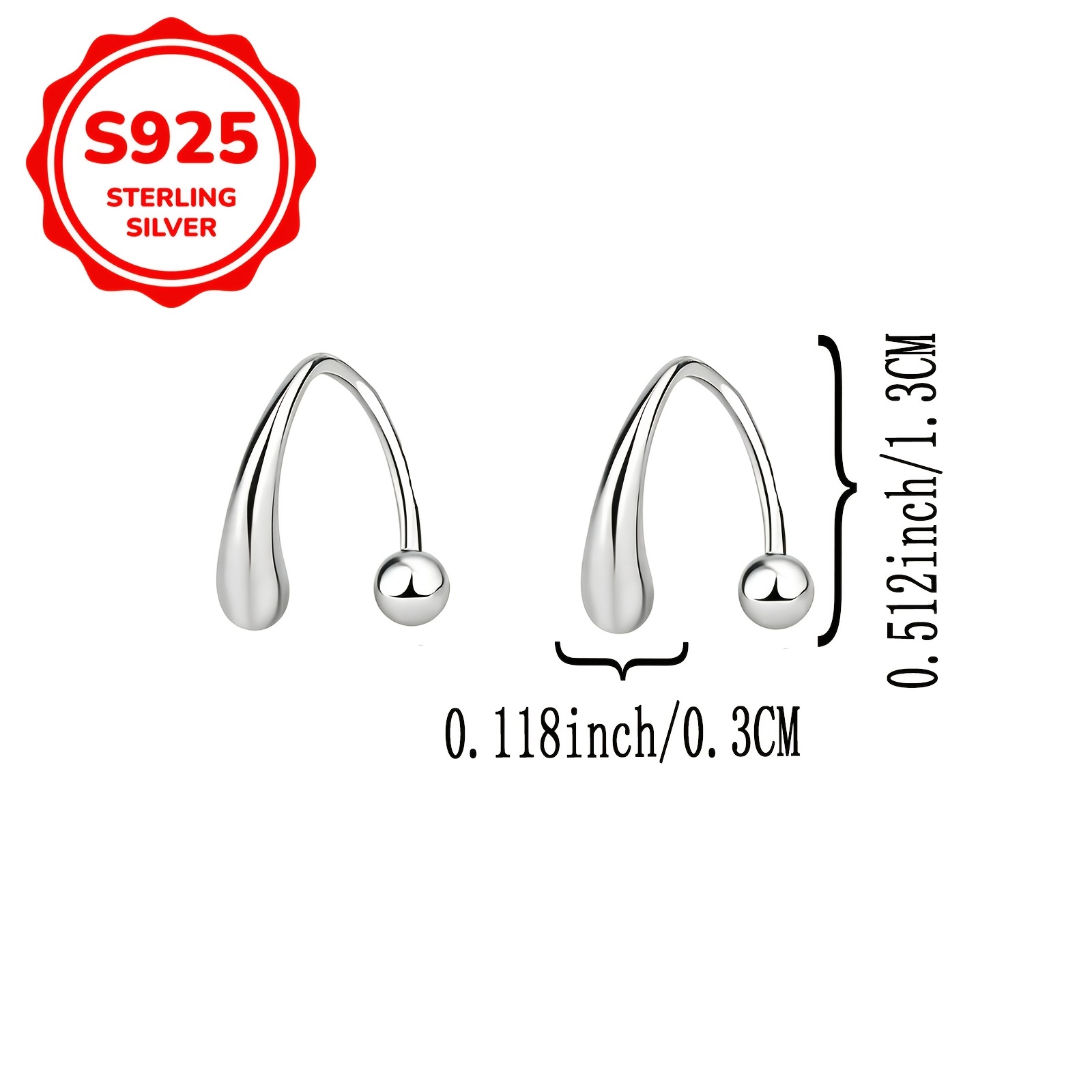 S925 Silver Screw-Back Teardrop Earrings — Versatile Daily Wear