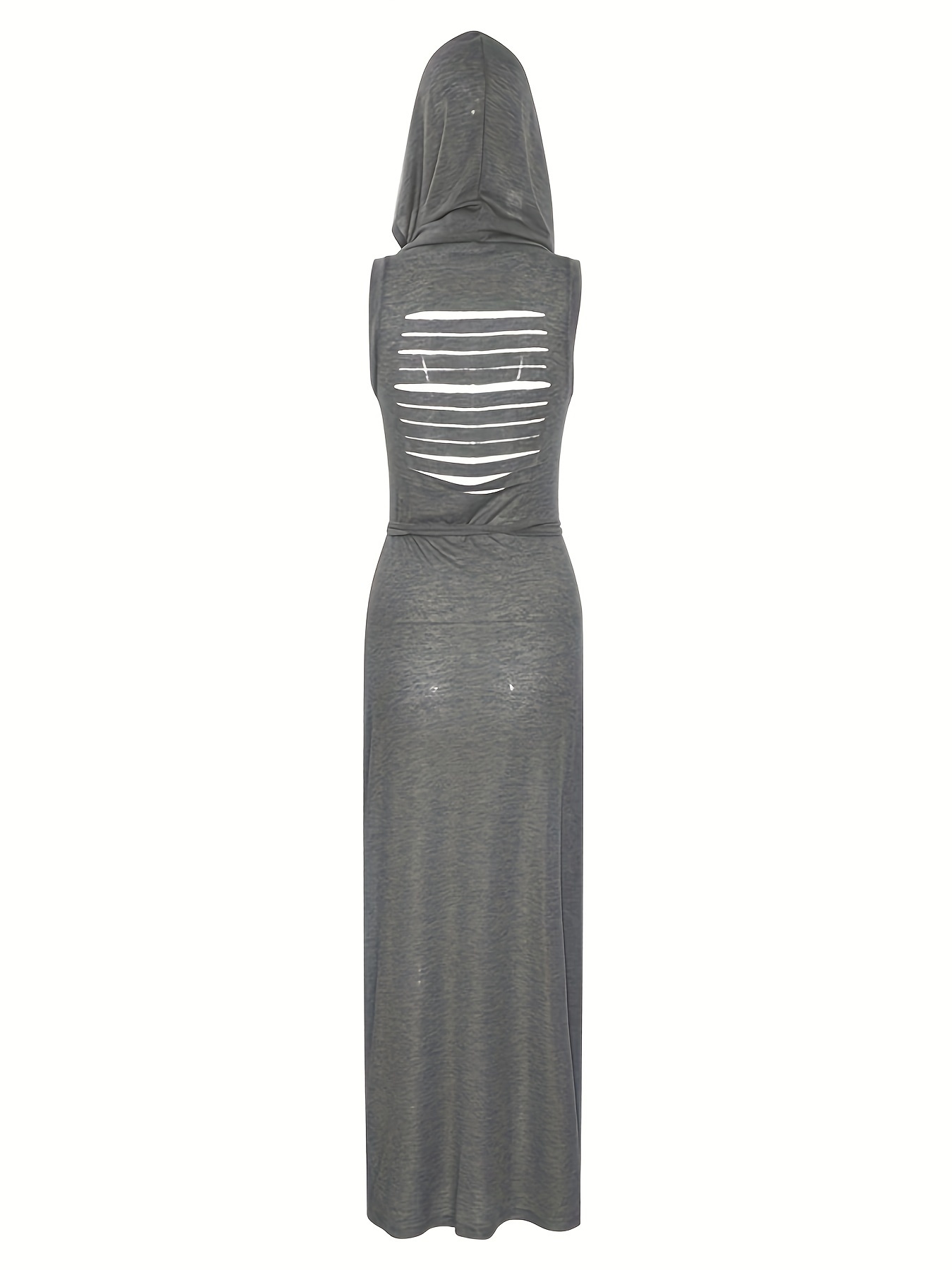 slit long dress hooded neckline - Temu