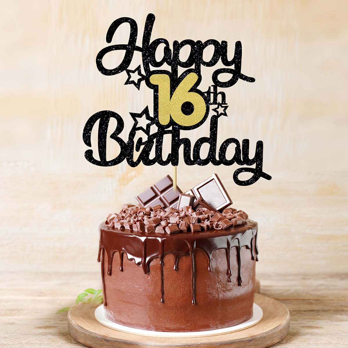 Topper Per Torta 21° Compleanno Oro Rosa Glitterato | Set Con 6 Decorazioni Cupcake (Cuori E Stelle) | Festa Ragazze