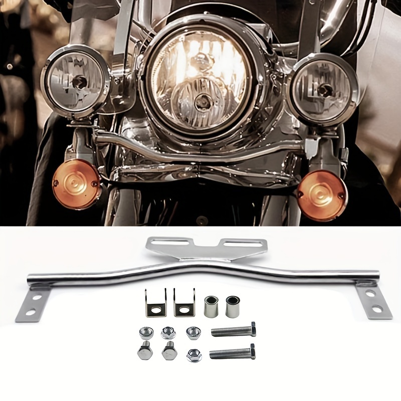 Image of Motorcycle Bracket Bar Fog Passing Turn Signal Light Bracket Mount Bar Light Holder Clamp Bracket For Road For For For For Kawasaki - Universal Holder Clamp Set Replacement