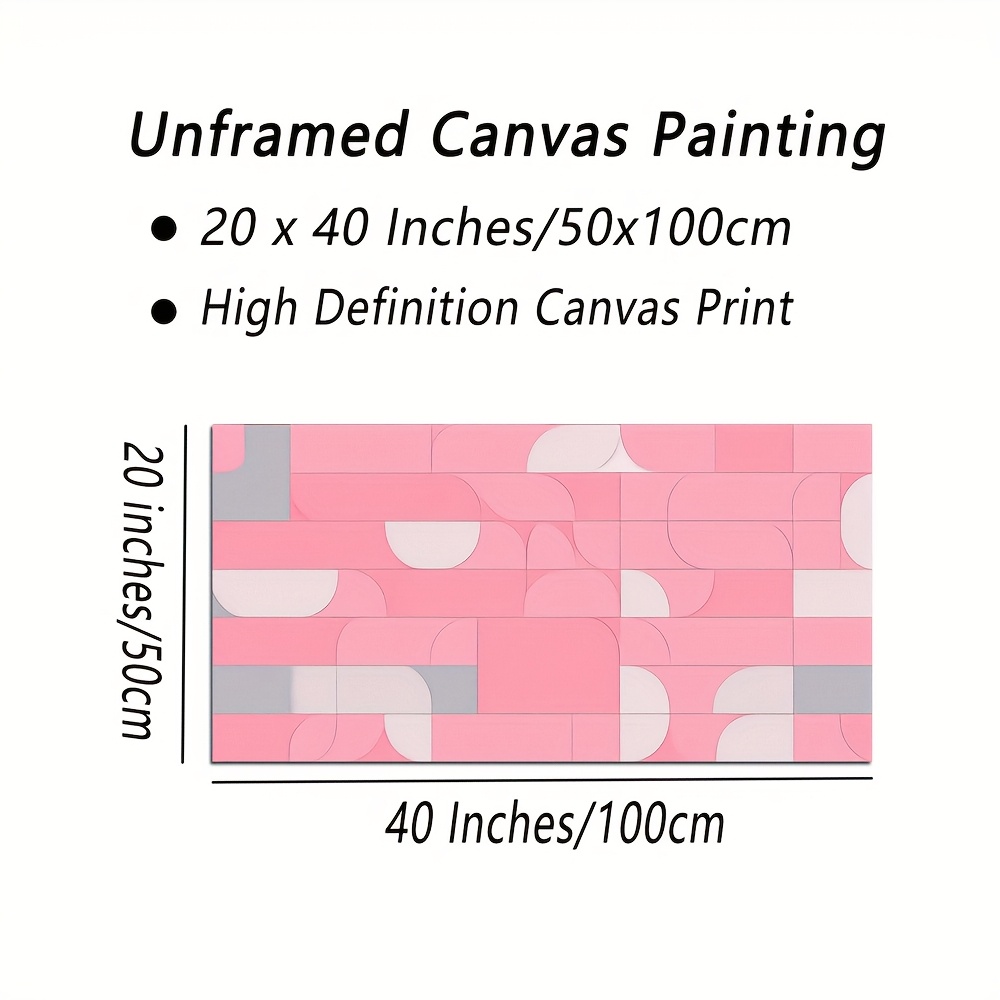 item picture large size unframed oil painting spray painting restrained abstract geometric figures 50x100cm and 20x40 inches party gifts let people   suitable for gym theater dance hall and other   wall decoration