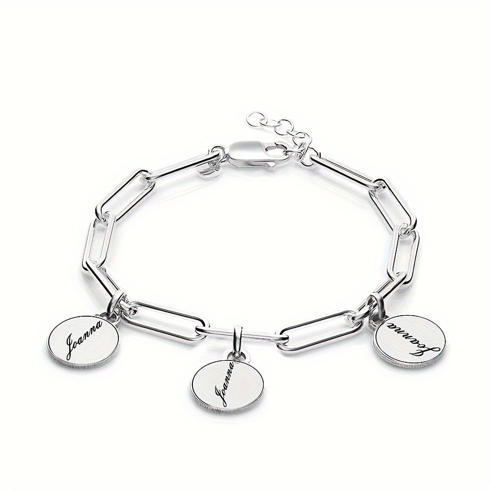 Women's 18K Gold-Plated Personalized Name Bracelet, Custom Gift