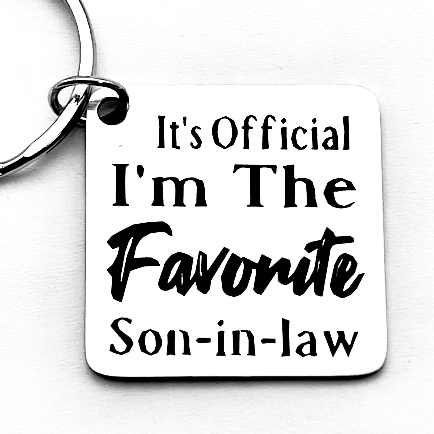 TEMU Son-in-law Stainless Steel Keychain - Stylish Easy Vintage Novelty Gift Additions, For A Holiday Birthday, For Family, And Son-in-law, Suitable