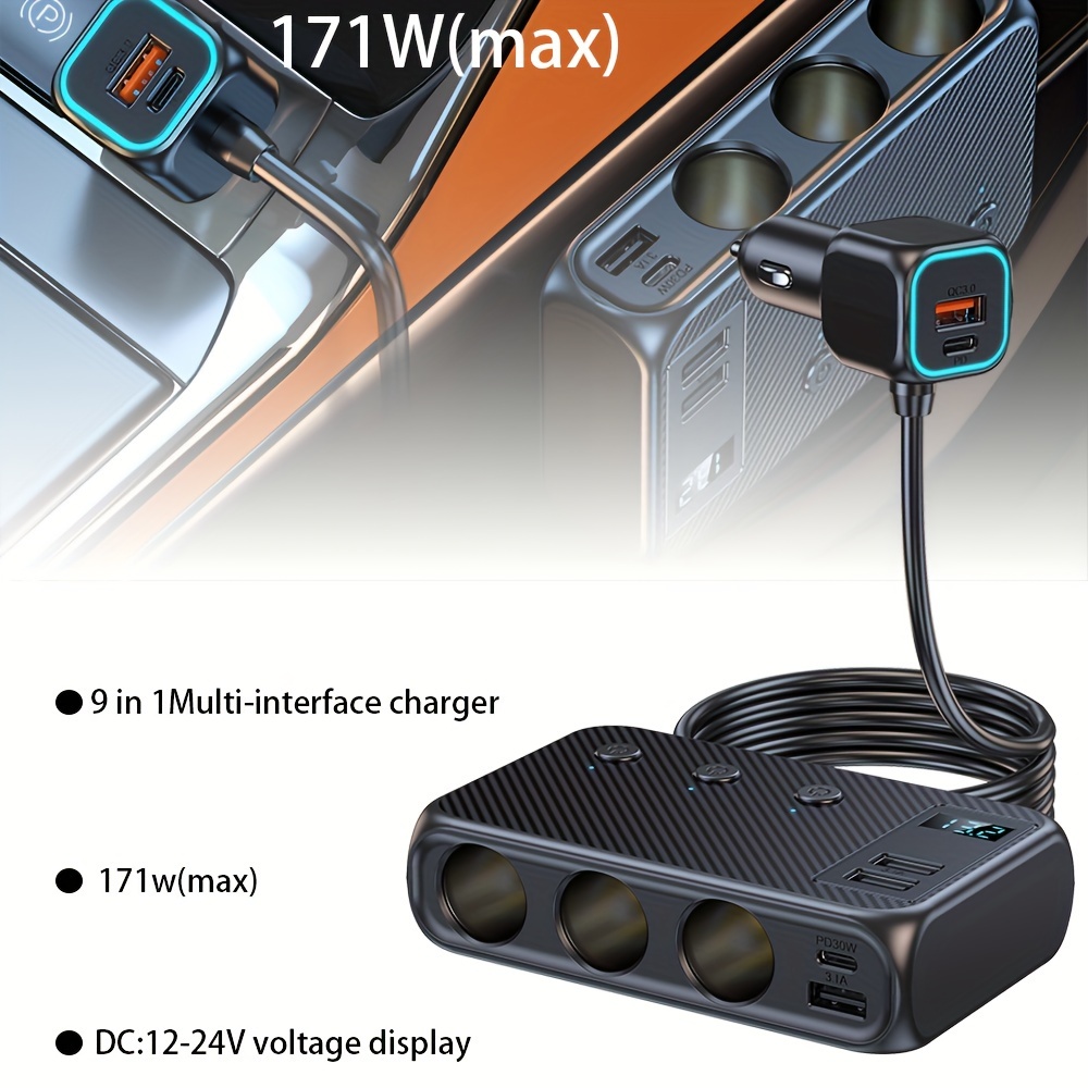 Metall Dual Port USB66W Schnellladegerät Zigarettenanzünder - Temu