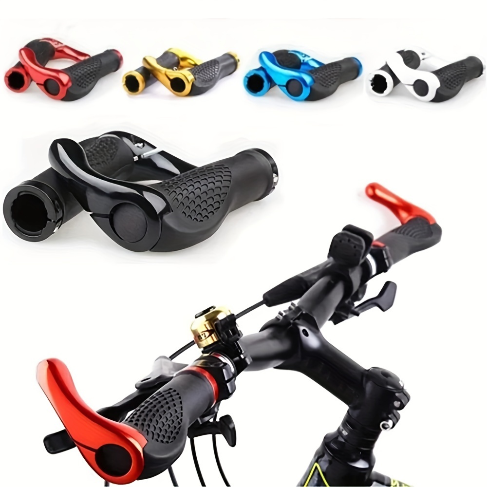 

2pcs Ergonomic Anti-slip Lock- Handlebar Grips - Aluminum Alloy & Rubber, Mountain Bikes - Ideal For , Valentine's, Thanksgiving, Father's Day,