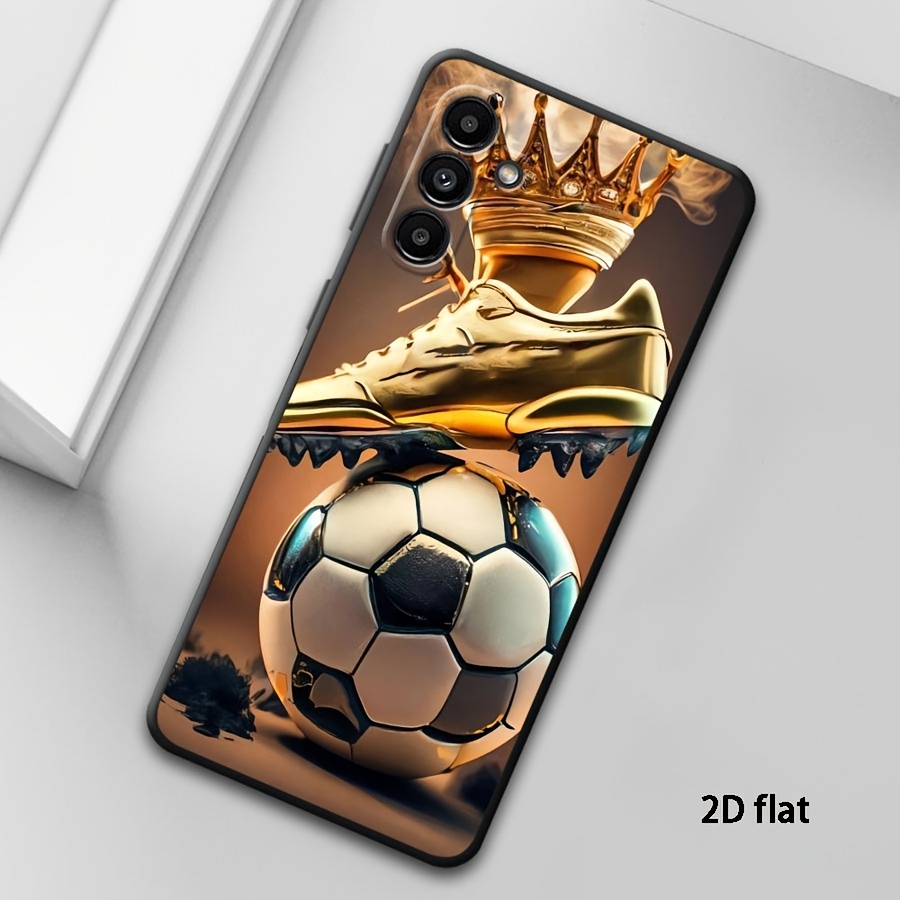 TEMU Phone Case: 2d High-end Niche Luxury Creative Football Pattern, Suitable For S25/s24/s23/s22/s21/s20/plus/ultra/fe,