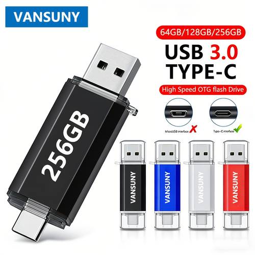 64gb 128gb 256gb type c flash in 1 otg usb 3 0 with keychain dual type c photo stick jump drive for smartphones computers tablets pc