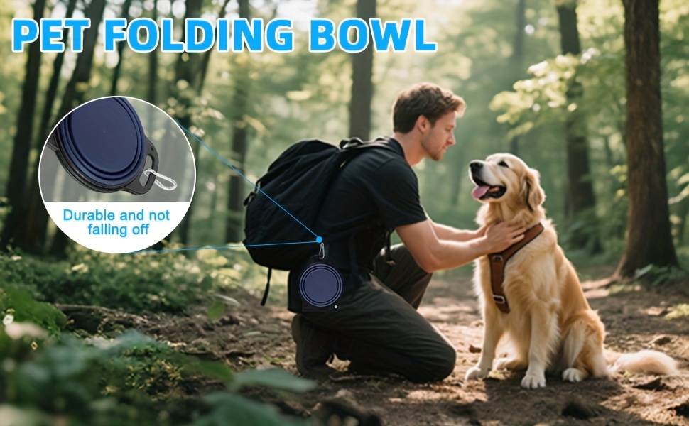 2026   folding dog bowl suitable for water and food camping accessories for dogs portable dog water bowl for outdoor use capacity 350ml 2pcs convenient storage for small and medium sized pets outdoor food bowls Product details 1