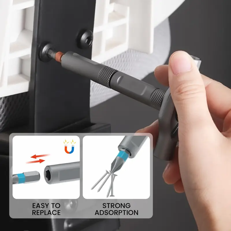 25 in 1 magnetic ratchet screwdriver set chrome vanadium steel reverse handle internal hex bits for furniture car computer bicycle diy carrying case tool kit durable construction screwdriver set Product details 6