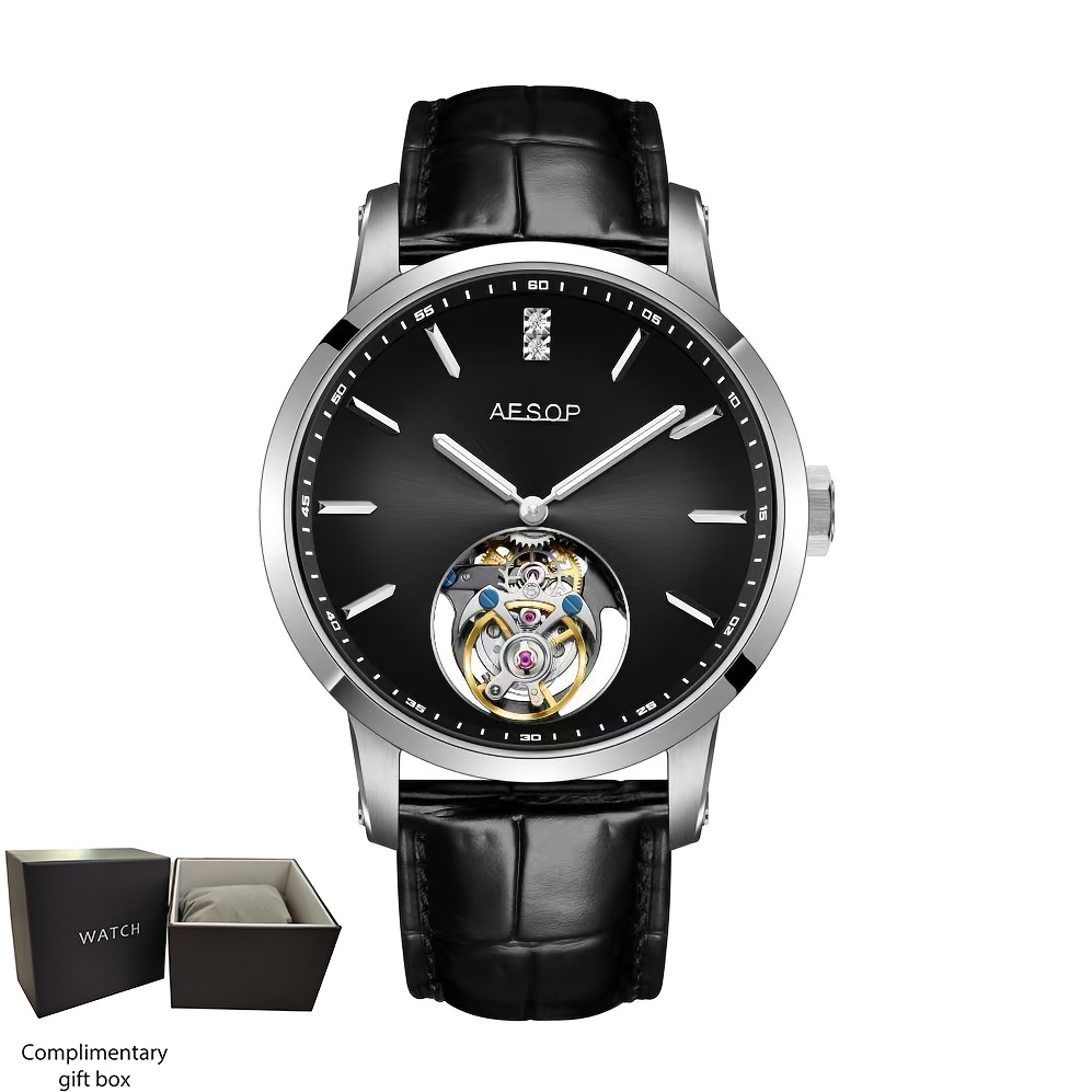 Image of [aesop] Luxury Brand New Tourbillon Wristwatch, Manual Winding Mechanical Watch, The For Gifts, Without Battery