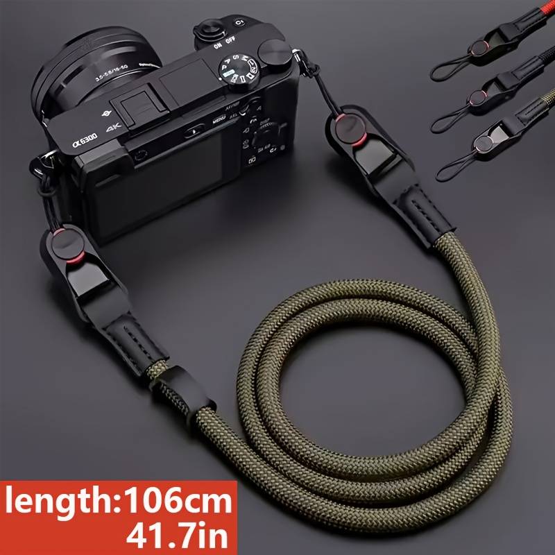 Universal Camera Rope Strap - Neck/Shoulder For Nikon, Sony, Canon DSLR & Mirrorless