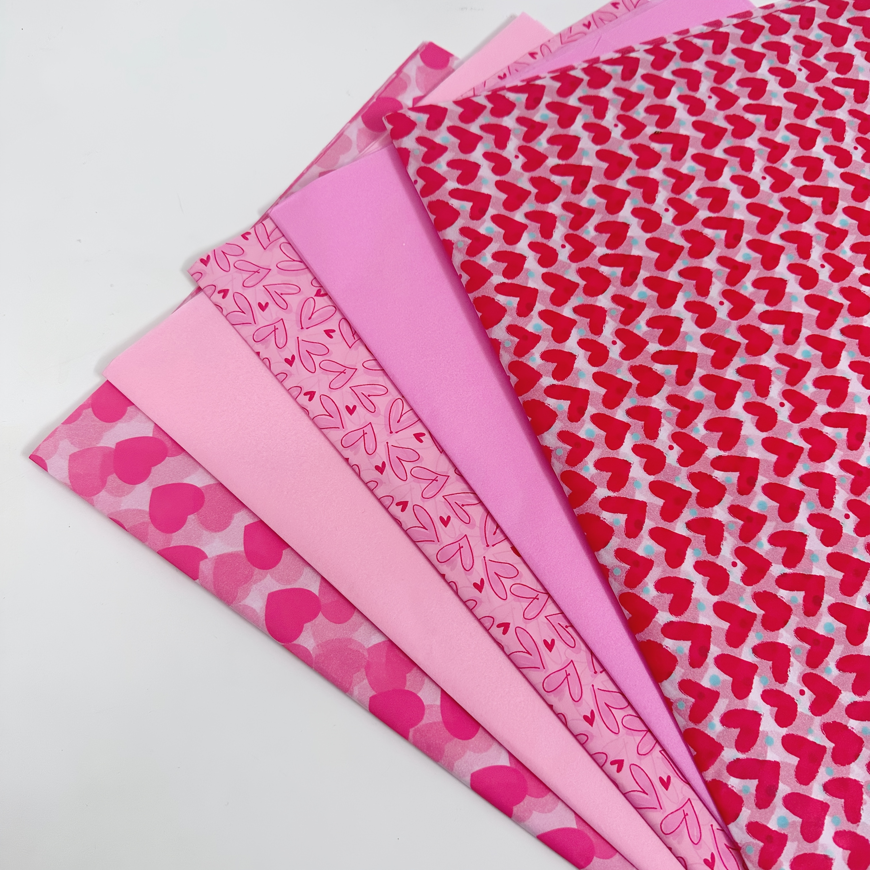 E-shop 30 Blatt herzförmiges Musterpapier, Mischpackung im -Stil einfarbigem Rosa-Stil, 50,8*35,56cm | Geschenkverpackung für Hochzeit, Weihnachten,