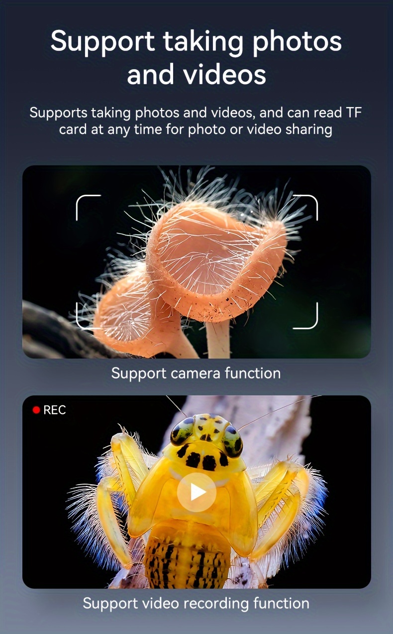 1000X Digitalmikroskop 8 LED Echtzeit-Rendering, Computermikroskop, Elektronen-Biologiemikroskop