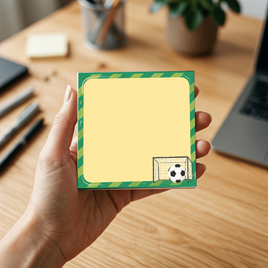 TEMU Agenda de soccer , bloc-notes avec motif de terrain de football vert et de buts pour notes, journalisation, école et bureau