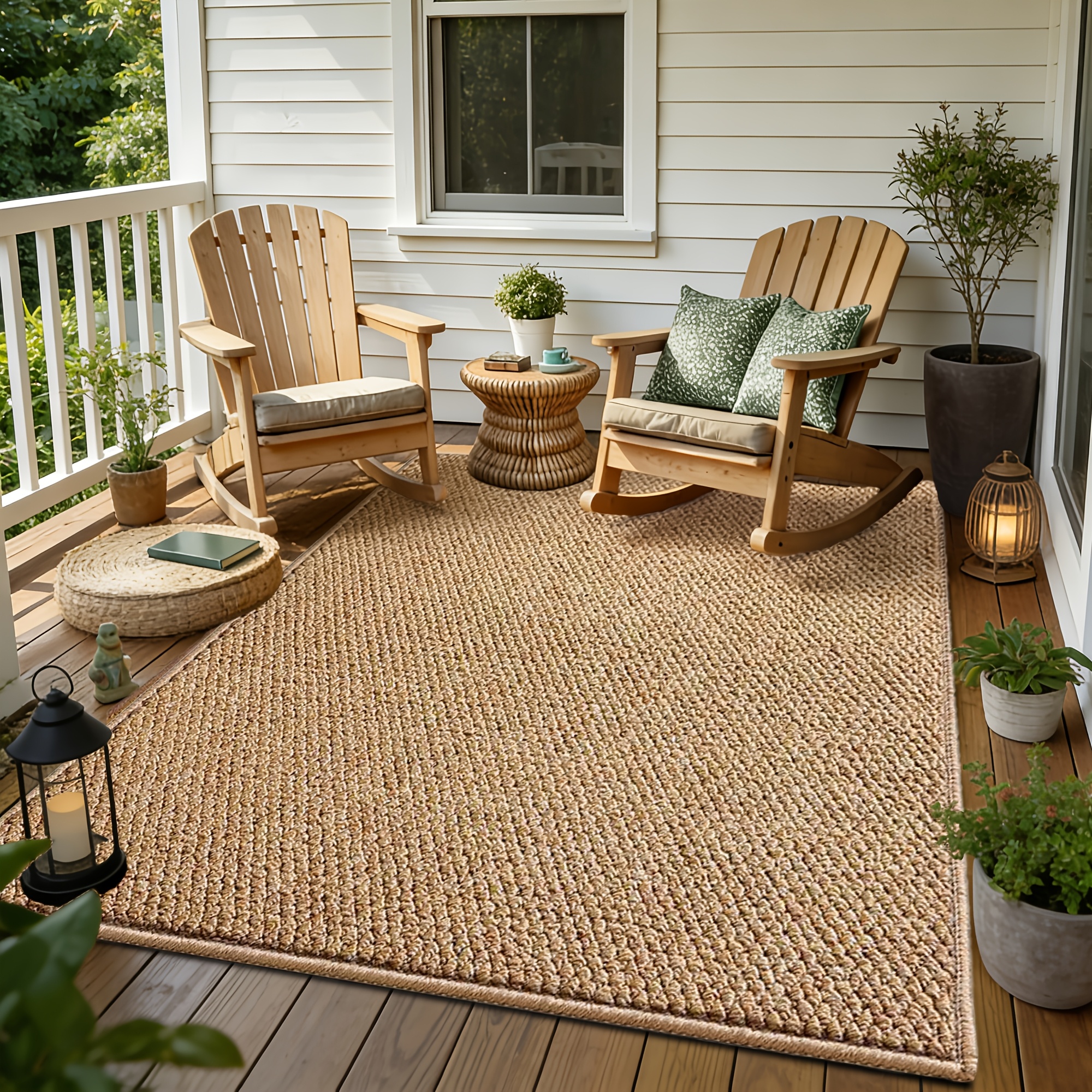 1pc | Outdoor Patio Sofa Mat | Modern Style, Country Style | Patio Mat, Camping Mat | Strong Utility | Ultra-Strong Texture | Sturdy And Durable | Exquisite Craftsmanship | Easy to Clean | Thickened Material | Foldable Portable Bag | Suitable for Pa
