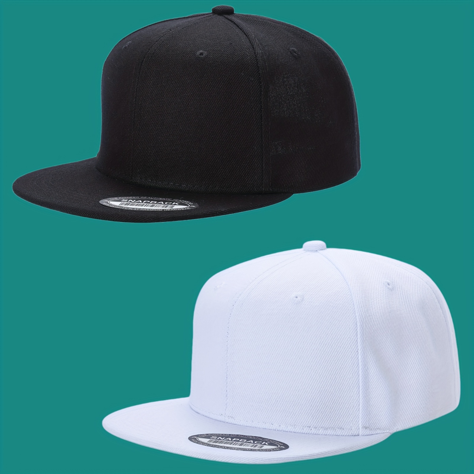2pcs mens flat brim baseball caps soft breathable polyester   solid color black white casual outdoor sun protection hats for   leisure headgear sleek baseball cap breathable mesh cap details 1