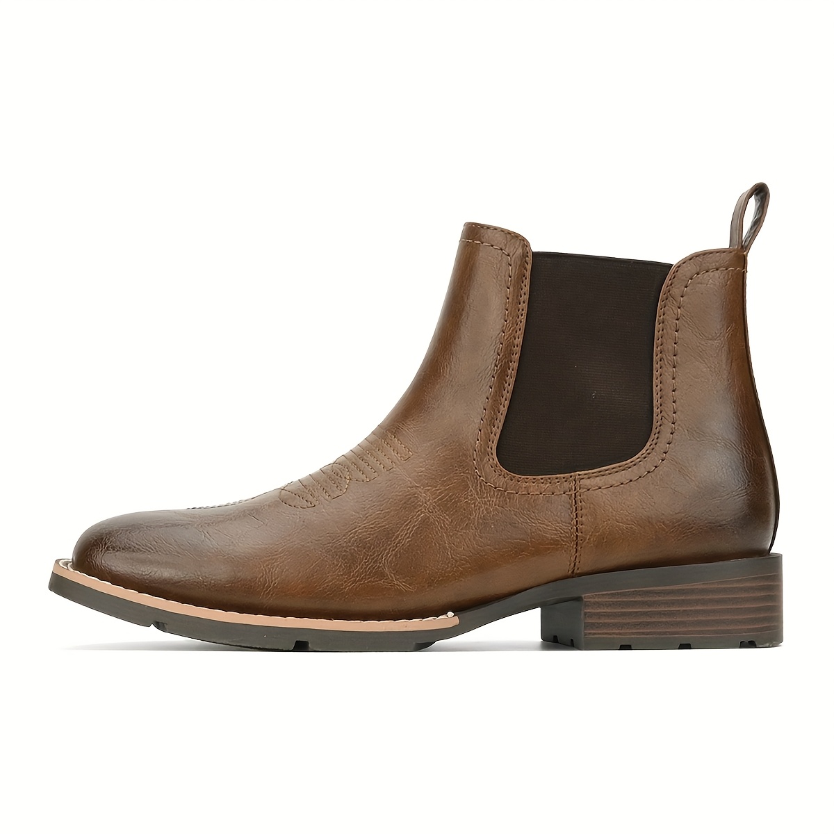mens british toe chelsea ankle boots slip short - Temu