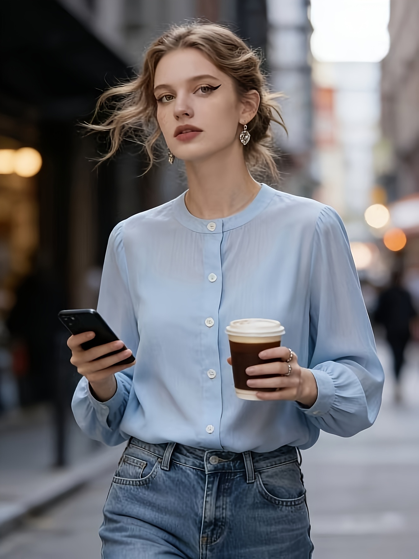 Blouse Longue Boysen's - Taille 38 - Brun - Coton - Style Décontracté - Occasion Très Bon état