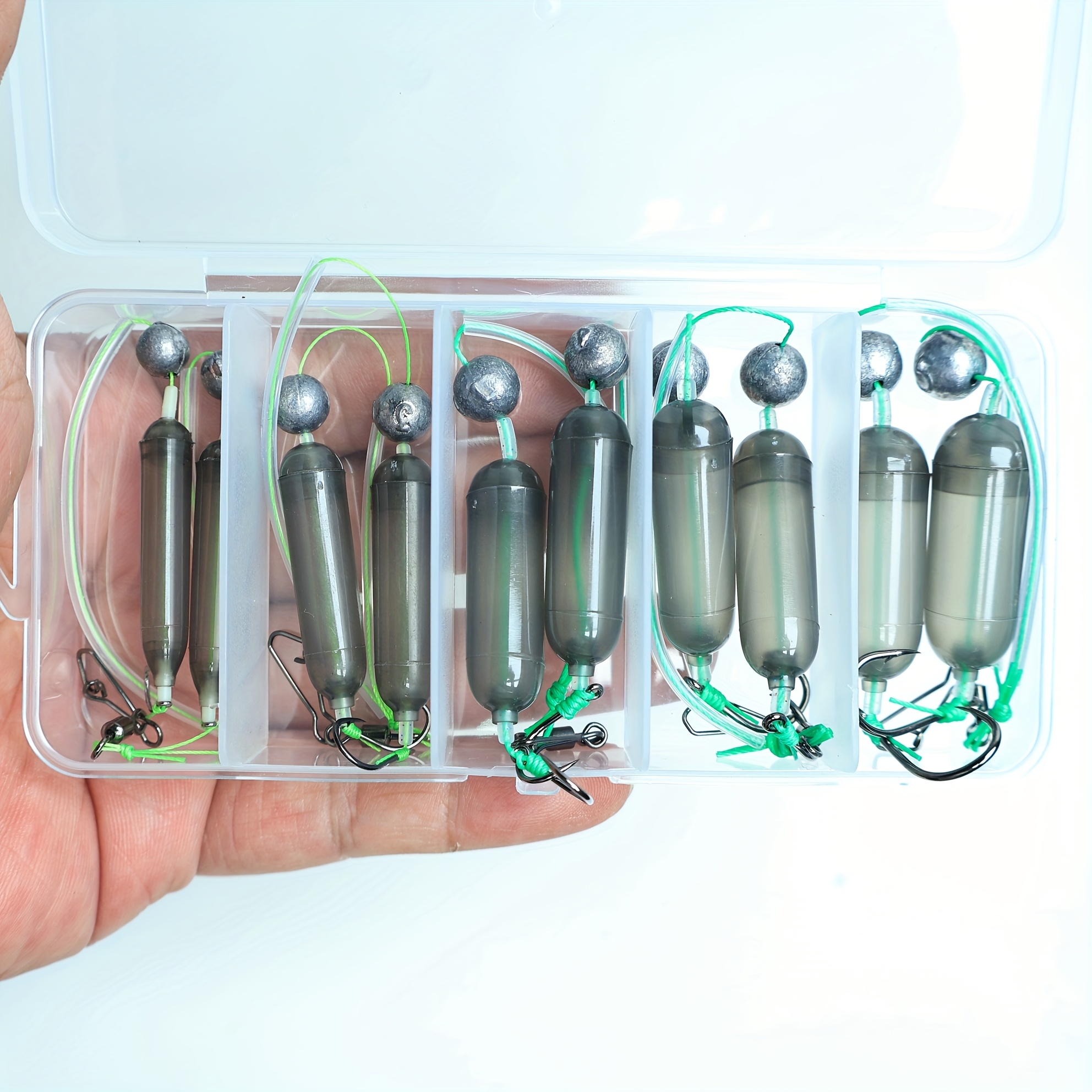 E-shop 5 Stück pro Packung Bodenfischschnur-Sets mit Perlen für , Angelzubehör im europäischen Stil für Graskarpfen, Gemeinen und Zander