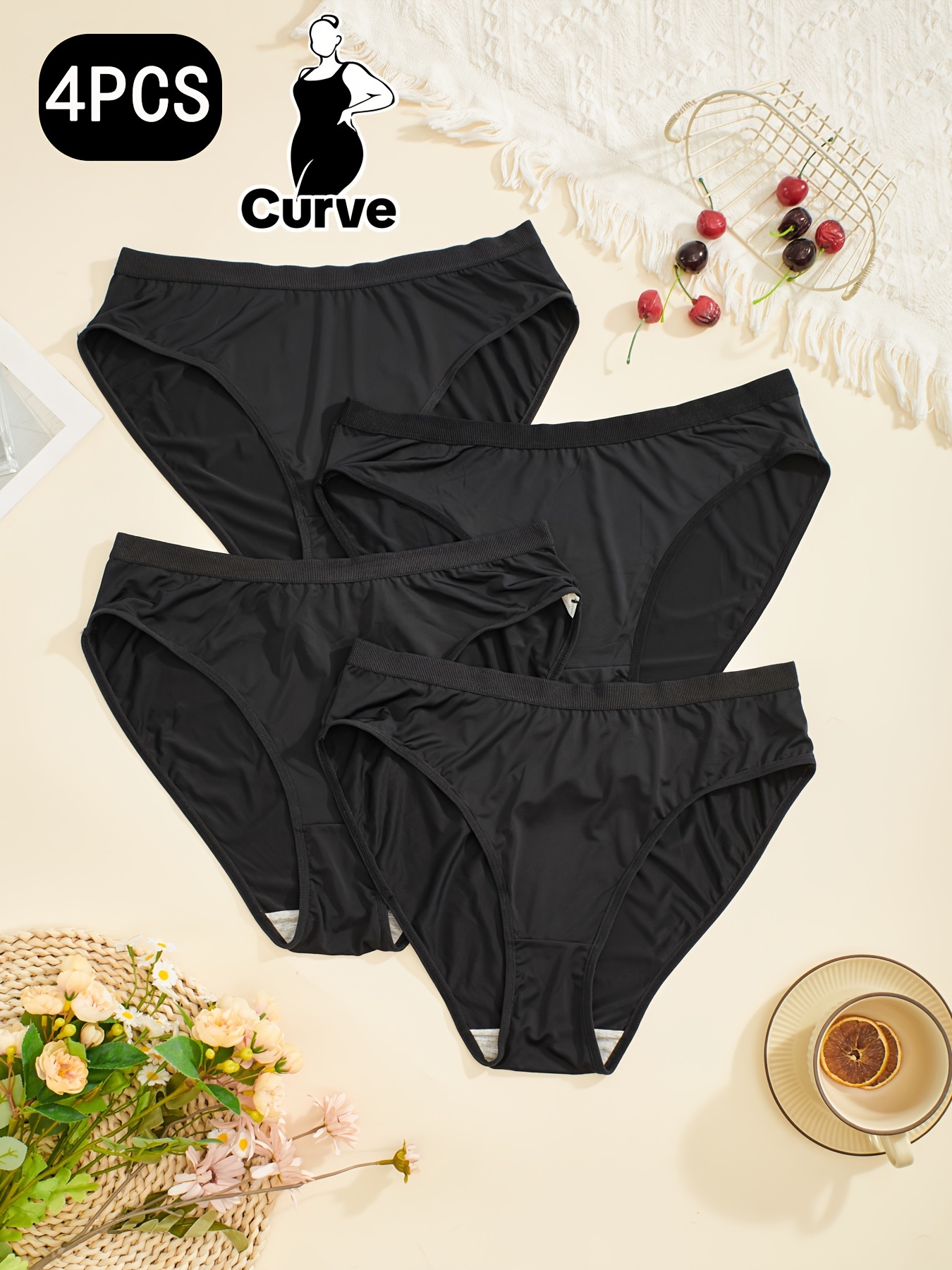 paquete bragas talla mujer 1xl liso Temu Dominican Republic