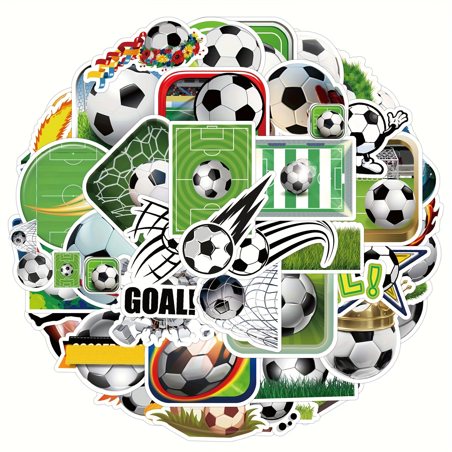 Set Of 50 Humorous Football-themed Vinyl Stickers, Perfect For Decorating Water Bottles, Hard Hats, Computers, Notebooks, Luggage, Phones, Laptops, And Skateboards