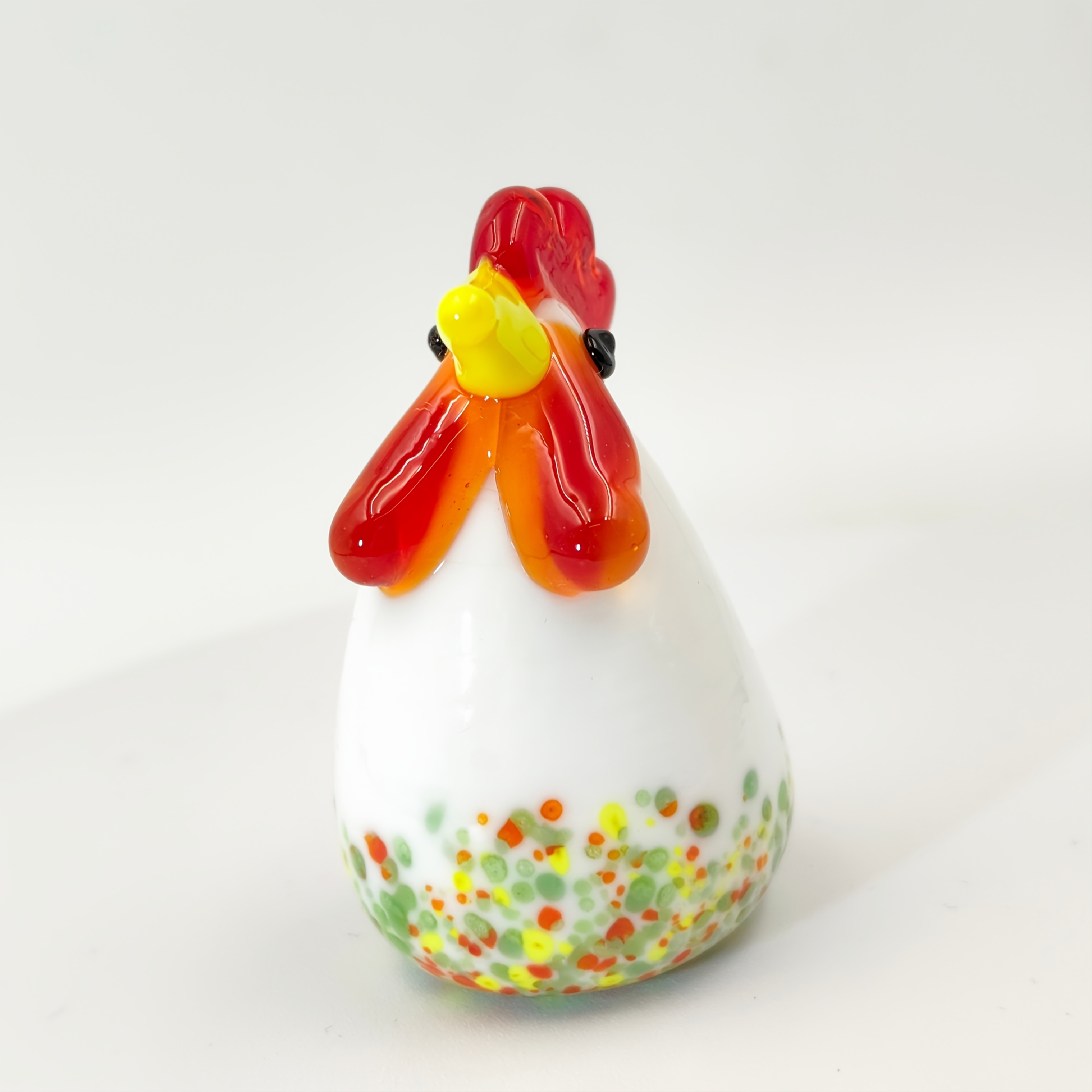 Image of A Handmade Glass Rooster Figurine - A Mini And Adorable Rooster Ornament, Suitable For Desktop Decoration, Home And Office Desk Decor, Animal-themed Decorations, And Holiday Gifts. In