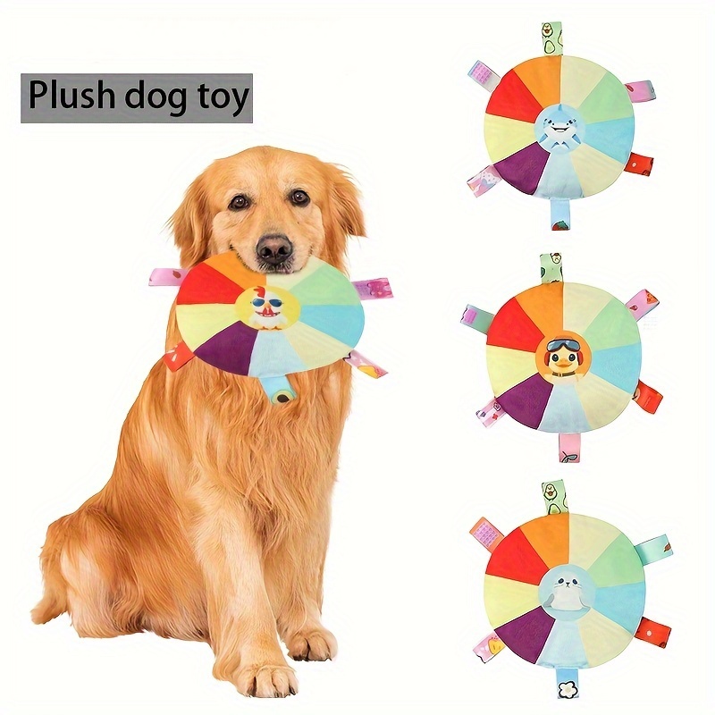 

Colorful Cartoon Plush Squeaky Dog Toy - Durable Interactive Sound Pet Toy For Teeth Grinding, All Breed Sizes Compatible, Fabric Material, No Battery Required