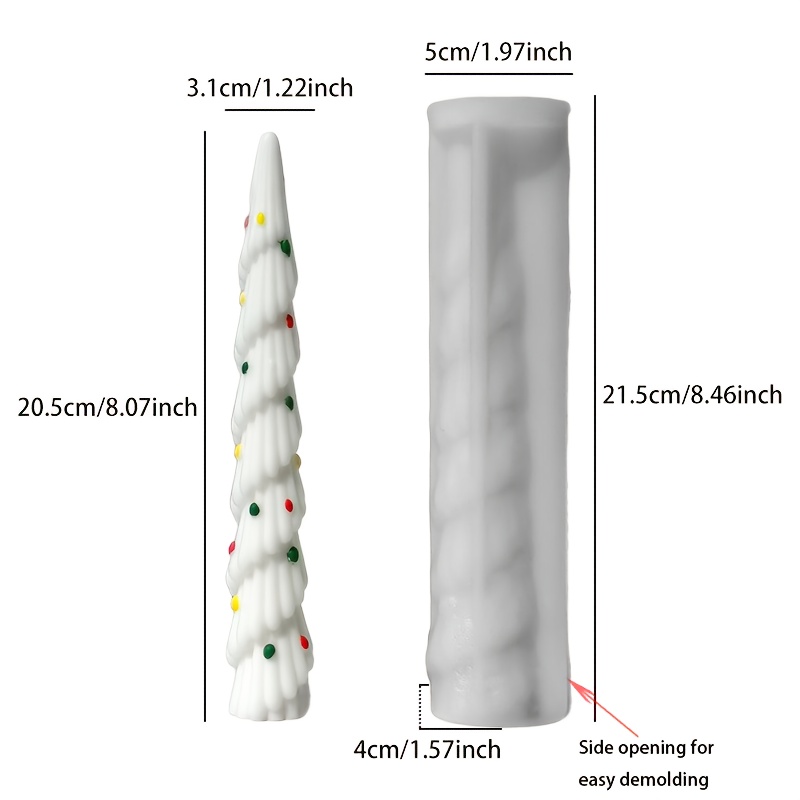 Christmas Tree Scented Candle Silicone Mold - Reusable Christmas Candle Mold, High-temperature Resistant, Easy To Release, Clear Internal Texture, Perfect For Candle Making Craft Projects
