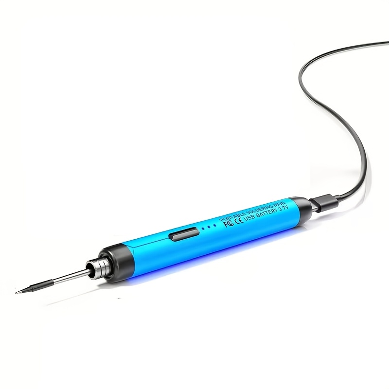 TEMU Usb Or Battery Dual-use Soldering Iron, 3-speed Temperature Adjustable, Soldering Iron Holder, Storage Box, For Electronics Repair, Hobbyists &