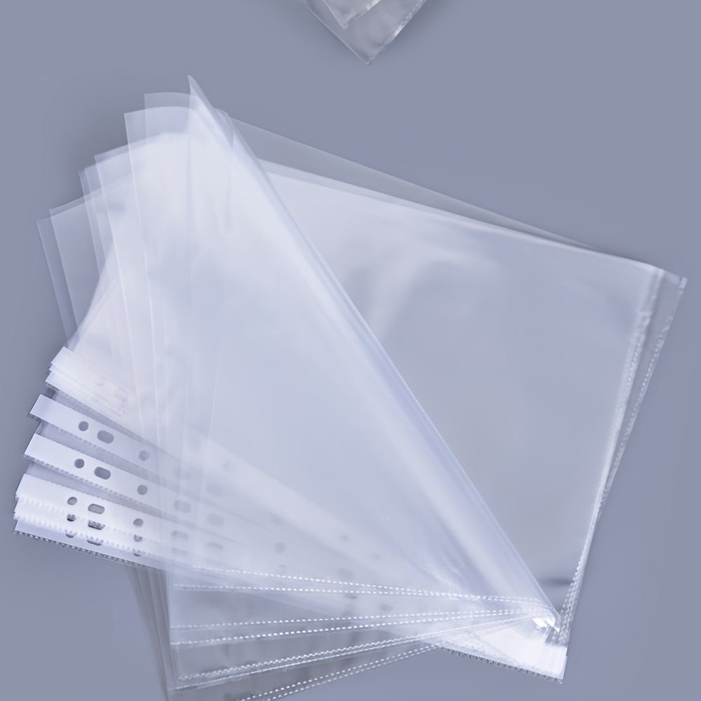 

20-pack A4 Clear Plastic Sheet Protectors With 11-hole , Top Transparent Document Sleeves For Ring Binders, Archival Material