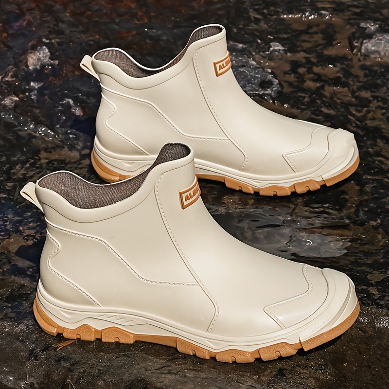 TEMU Women's Outdoor High , Couple's Fashion Rain Boots, Gardening Boots, Portable, Slip-resistant, Suitable For Hiking, Outdoor Work, Camping,