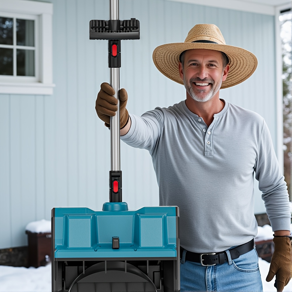 ZEEKMUSS 21V Cordless Snow Shovel Set, 13" Brushless Electric Snow Blower, 2* 21V Li-Ion Battery Packs with Adjustable Handle And Safety Switch for Driveways, Patios And Sidewalks. 14 ZEEKMUSS 21V Cordless Snow Shovel Set, 13