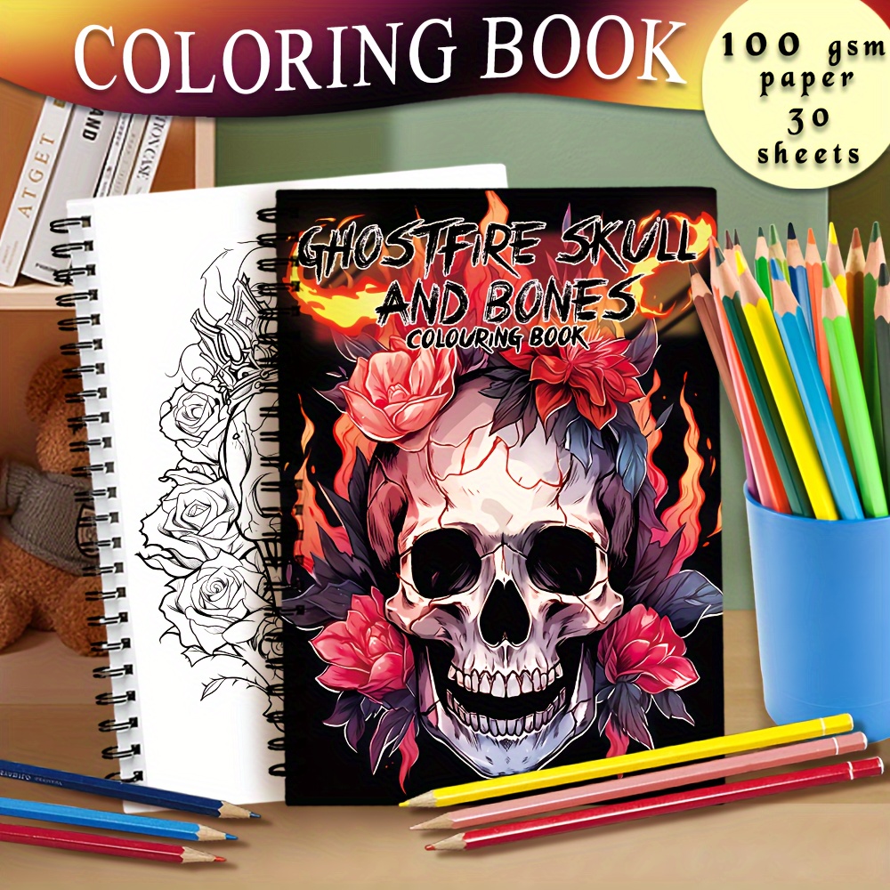 

(new In February With 30 Thicker Pages)adult Coloring Book - Spiral Book, Can Be Used As Drawing Supplies, Back-to-school Gift, Start-of-school Gift, Birthday Gift, Party Gift