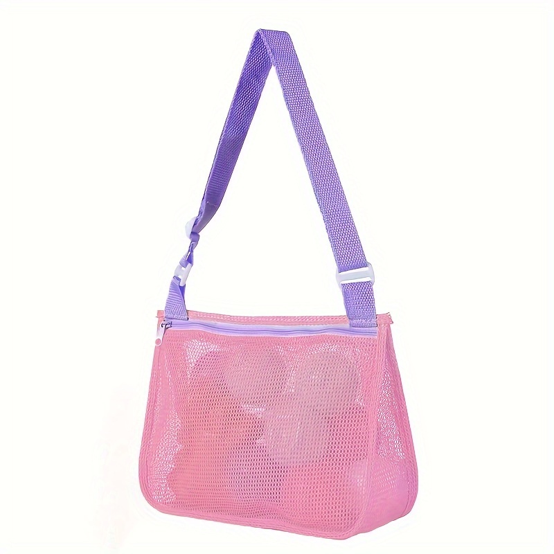 Lightweight Beach Mesh Tote Bag With Adjustable Strap - Perfect For Shells, & Vacation Essentials