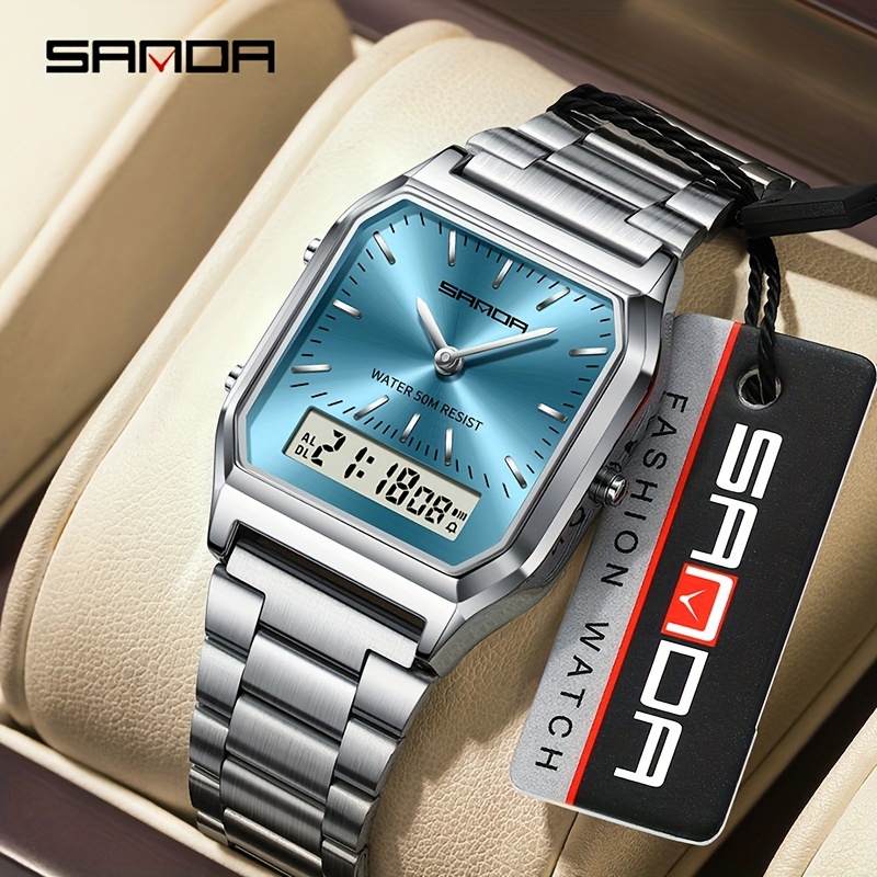 Acquista Orologio analogico al quarzo di moda, orologio da polso da uomo, cinturino in acciaio, orologi da polso da lavoro casual in Italia a partire da 3.21