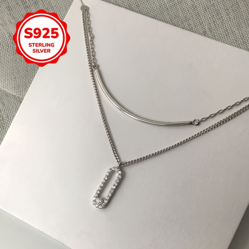 925 Silver Double Layer Necklace