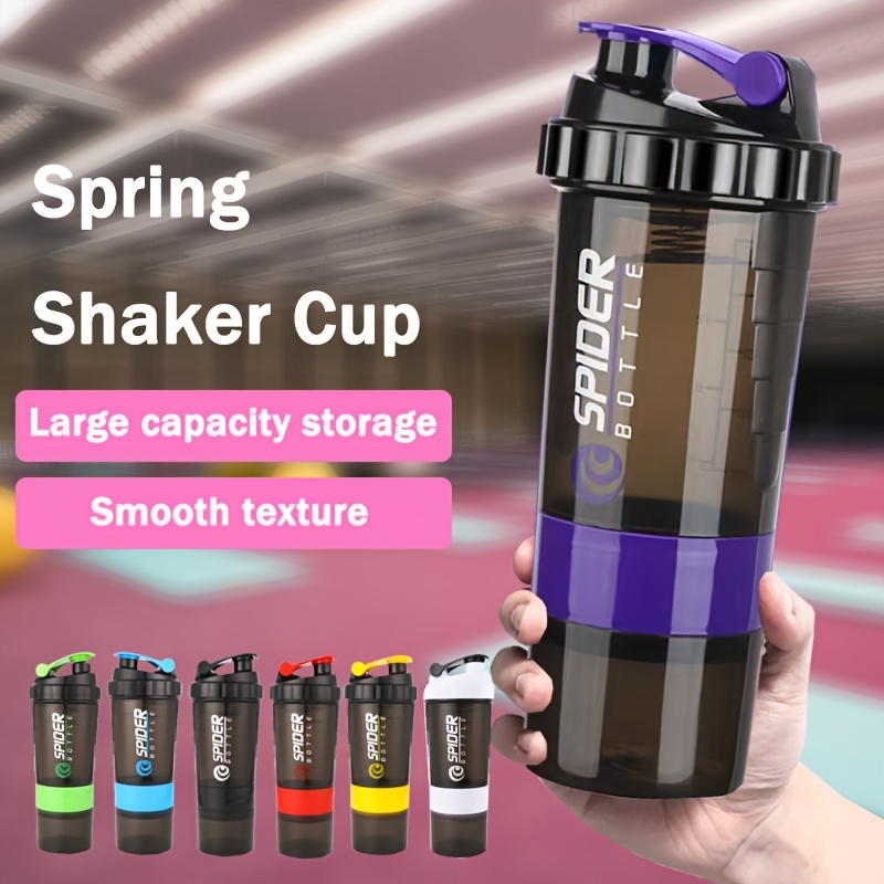 

1pc Leak-proof 550ml Sports Shaker Bottle With Mixing Ball, Portable Flip-top, Perfect For Gym, School, Outdoor Fitness Activities
