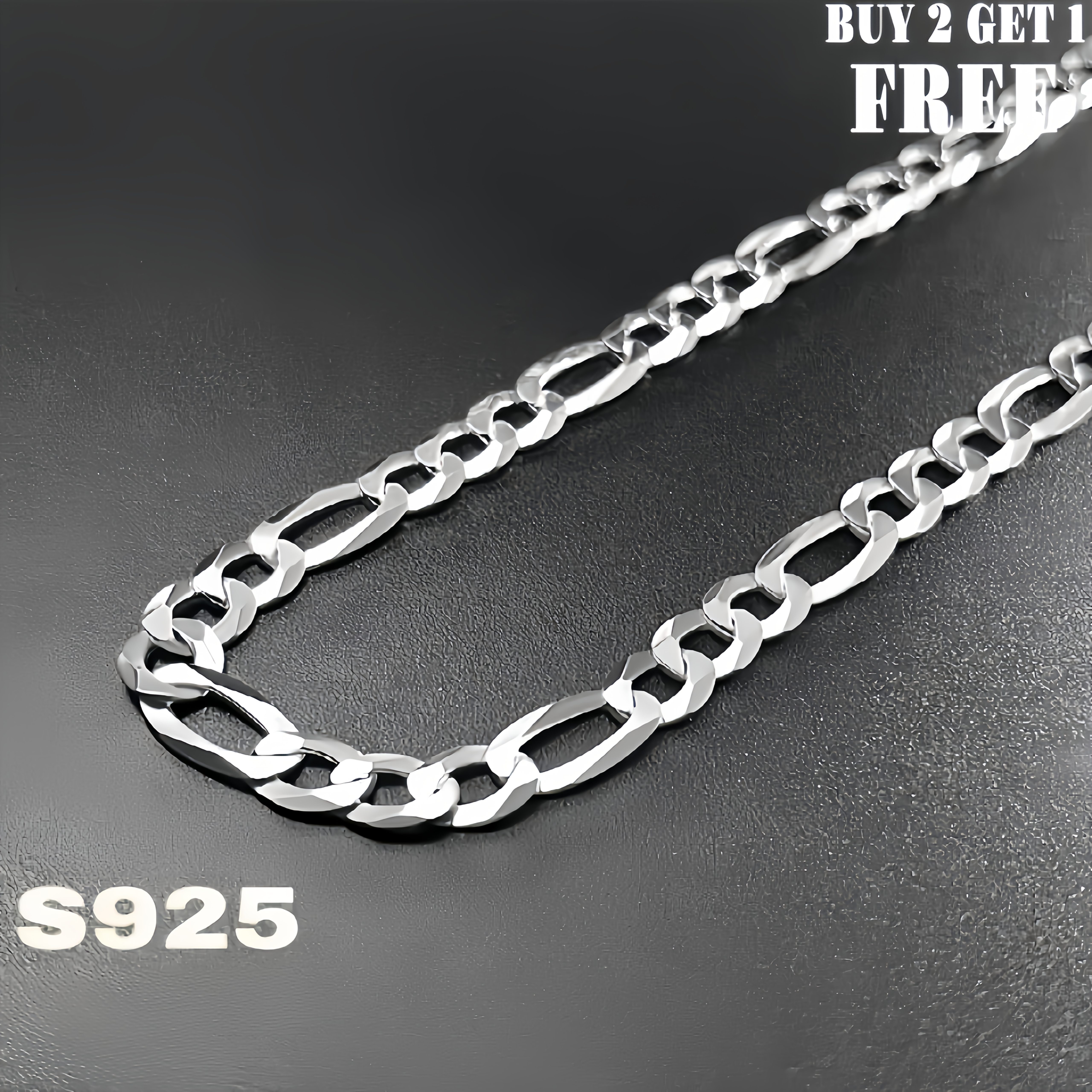 TEMU Silvery Jewelry Special, 925 Silver Rough Necklaces Buy 2 Get 1 Free And Comes With A Box, Fashionable And Versatile, Men's Necklace, Women's