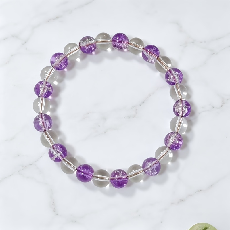 Dreamy Purple Micas Bead Bracelet, Gentle Hand Design