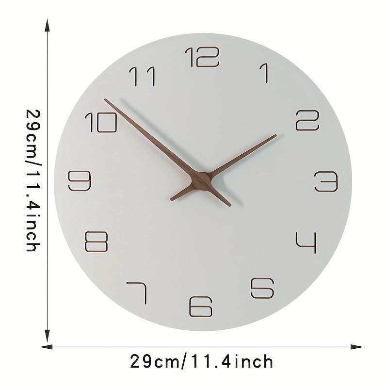 1pc, Wooden Clock, Easy Wooden Clock Decoration, Creative Luxury Decorative , Silent Clock, , Room, Office Kitchen Decoration Clock