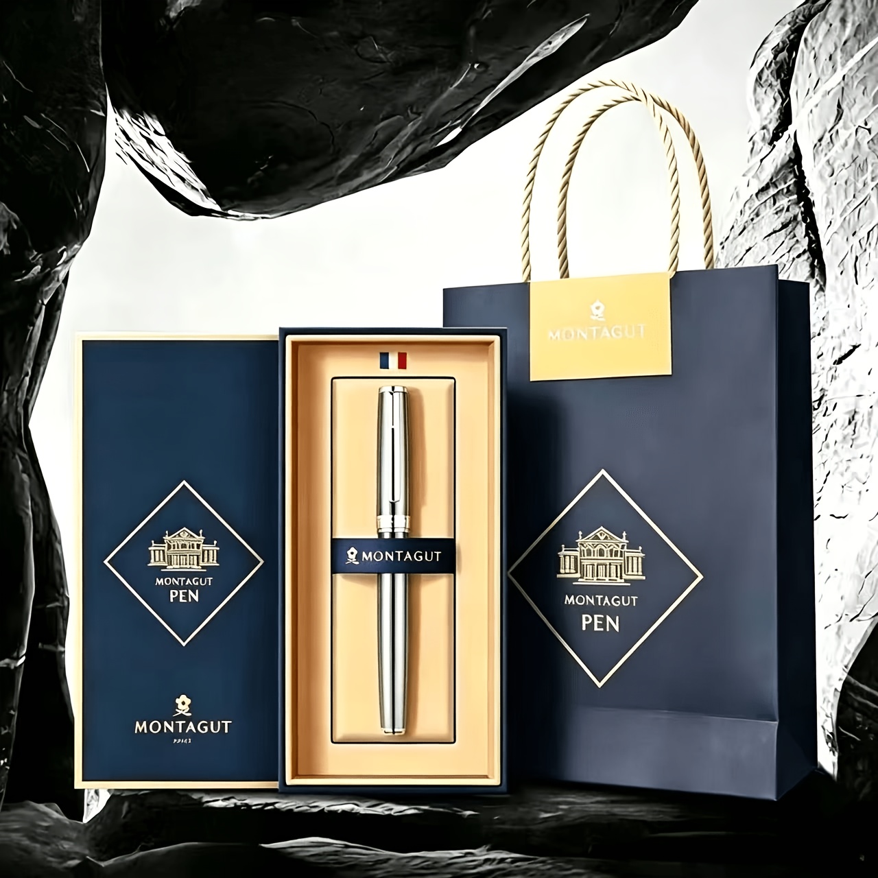 TEMU Stylo bille Business Signature, Stylo à graver avec nom et signature personnalisés, Cadeaux d'entreprise, Stylo cadeau avec logo personnalisé